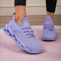Baskets Femme Légères – Semelle EVA Souple, Cuir Synthétique, Lacets, Grande Taille