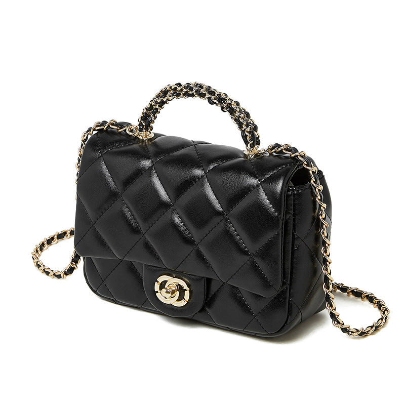 Quilted Handbag with Metal Chain – Small Size, Urban Minimalist Style