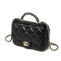 Quilted Handbag with Metal Chain – Small Size, Urban Minimalist Style