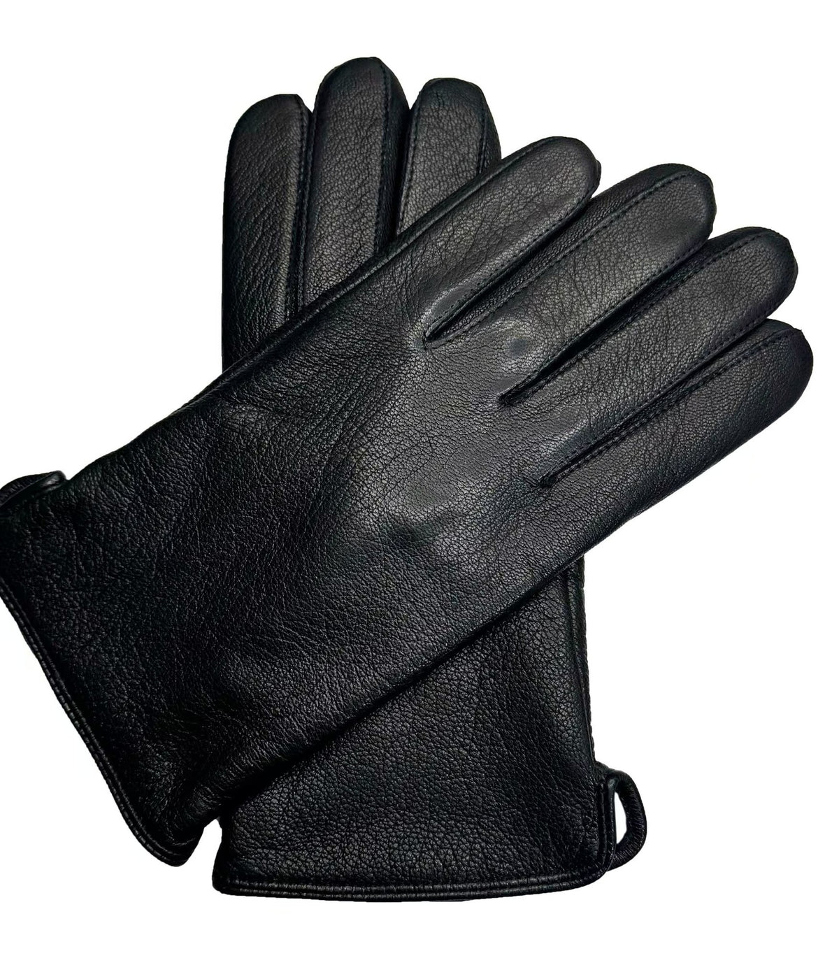 Gants homme noirs à doublure en laine
