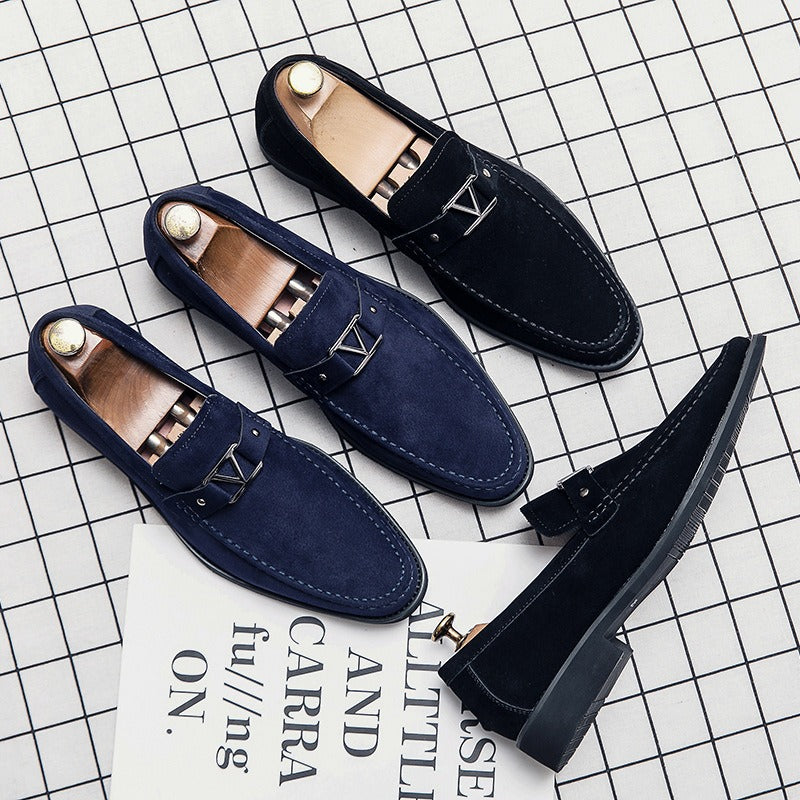 Mocassins Homme en Daim PU – Bout Pointu, Grande Taille, Chaussures de Conduite