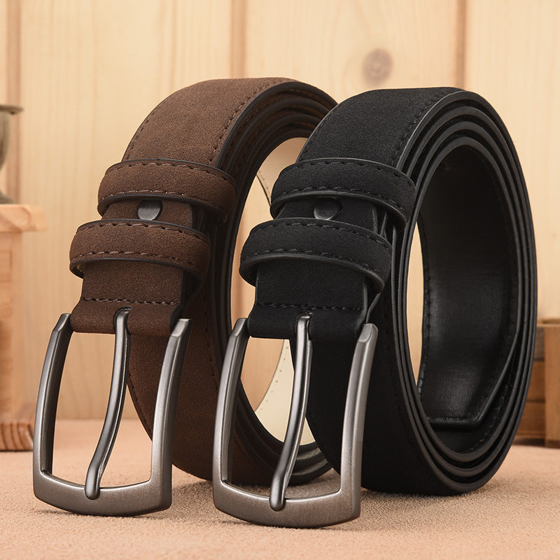 Herrengürtel Business & Casual – Dornschließe, Schwarz & Braun
