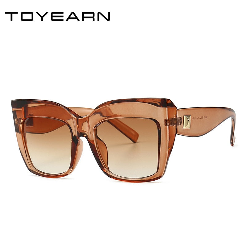 Oversize-Sonnenbrille mit Katzenaugen für Damen – Vintage-Stil, UV400-Schutz