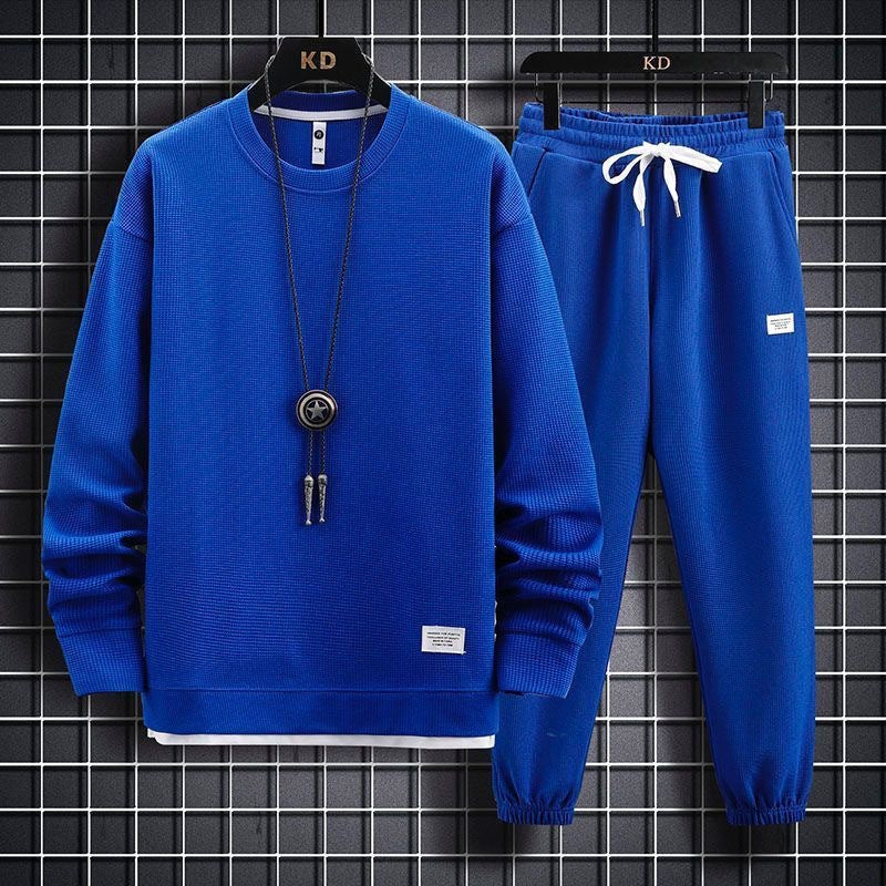 Ensemble Homme en Maille Gaufrée – Haut Manches Longues et Pantalon