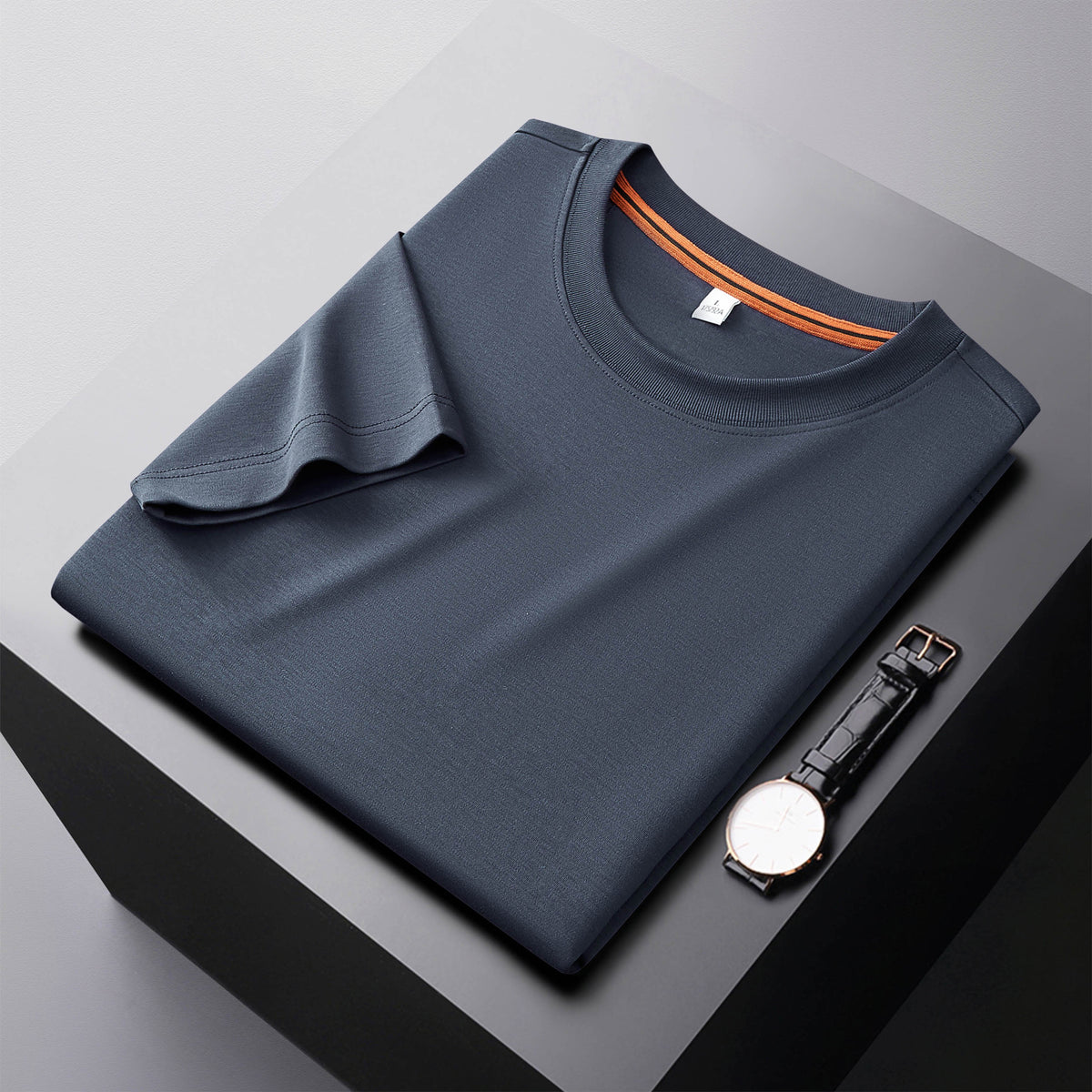T-Shirt Col Rond Manches Courtes Homme – Uni, Coupe Ajustée