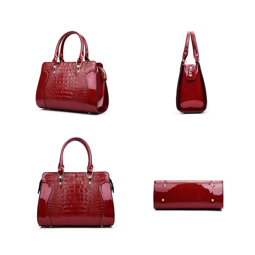 Sac à Main Femme Motif Crocodile – Simili Cuir Multifonction Épaule & Bandoulière