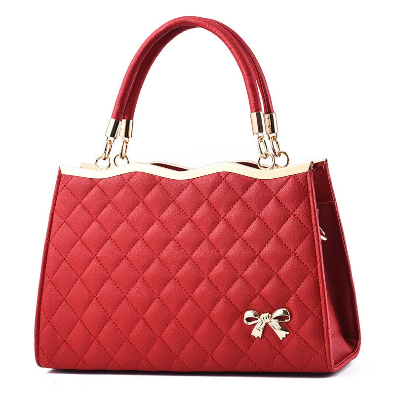 Large Women's Embroidered Quilted Handbag – Spring Crossbody Shoulder Bag