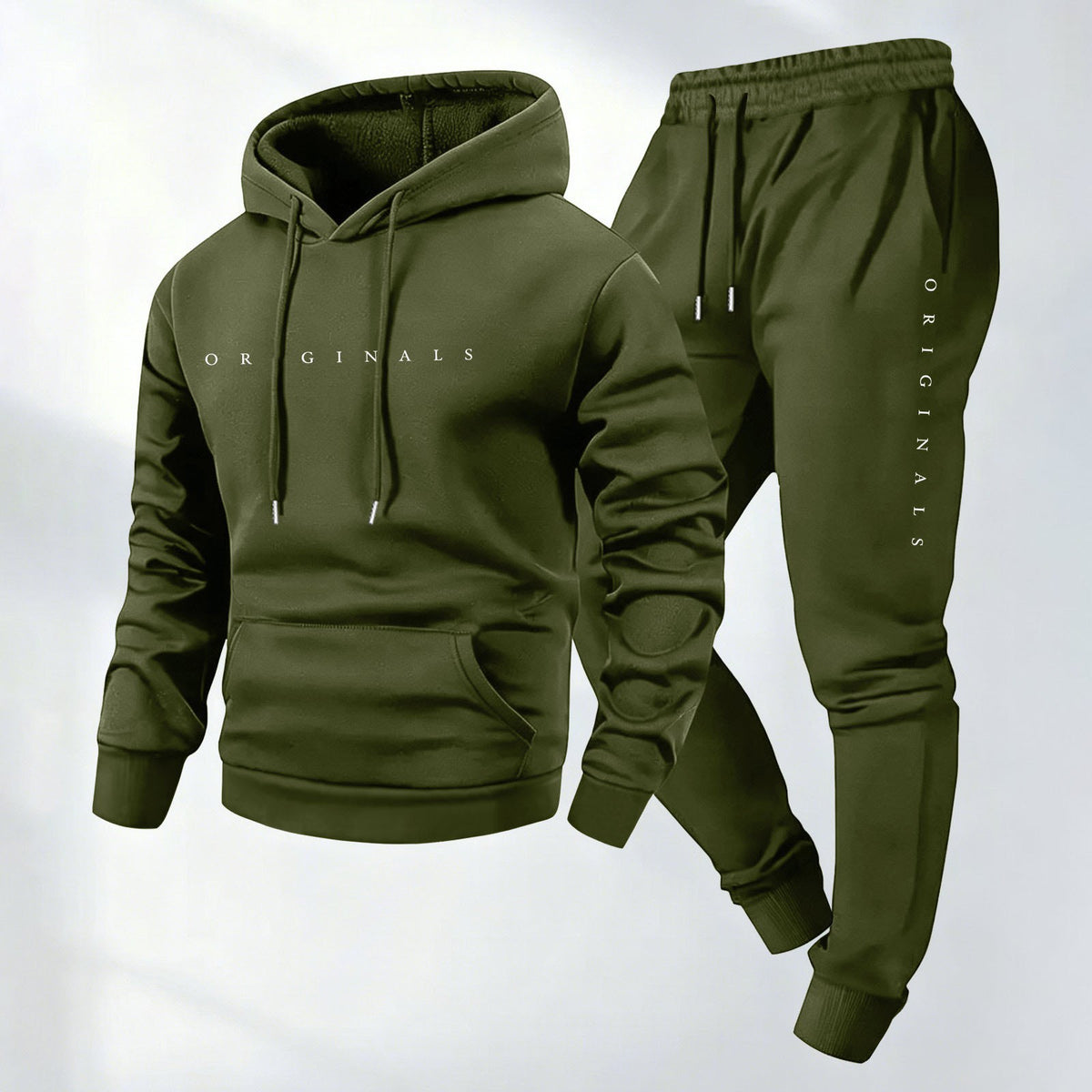 Ensemble Homme Oversize Sweat à Capuche Imprimé et Pantalon