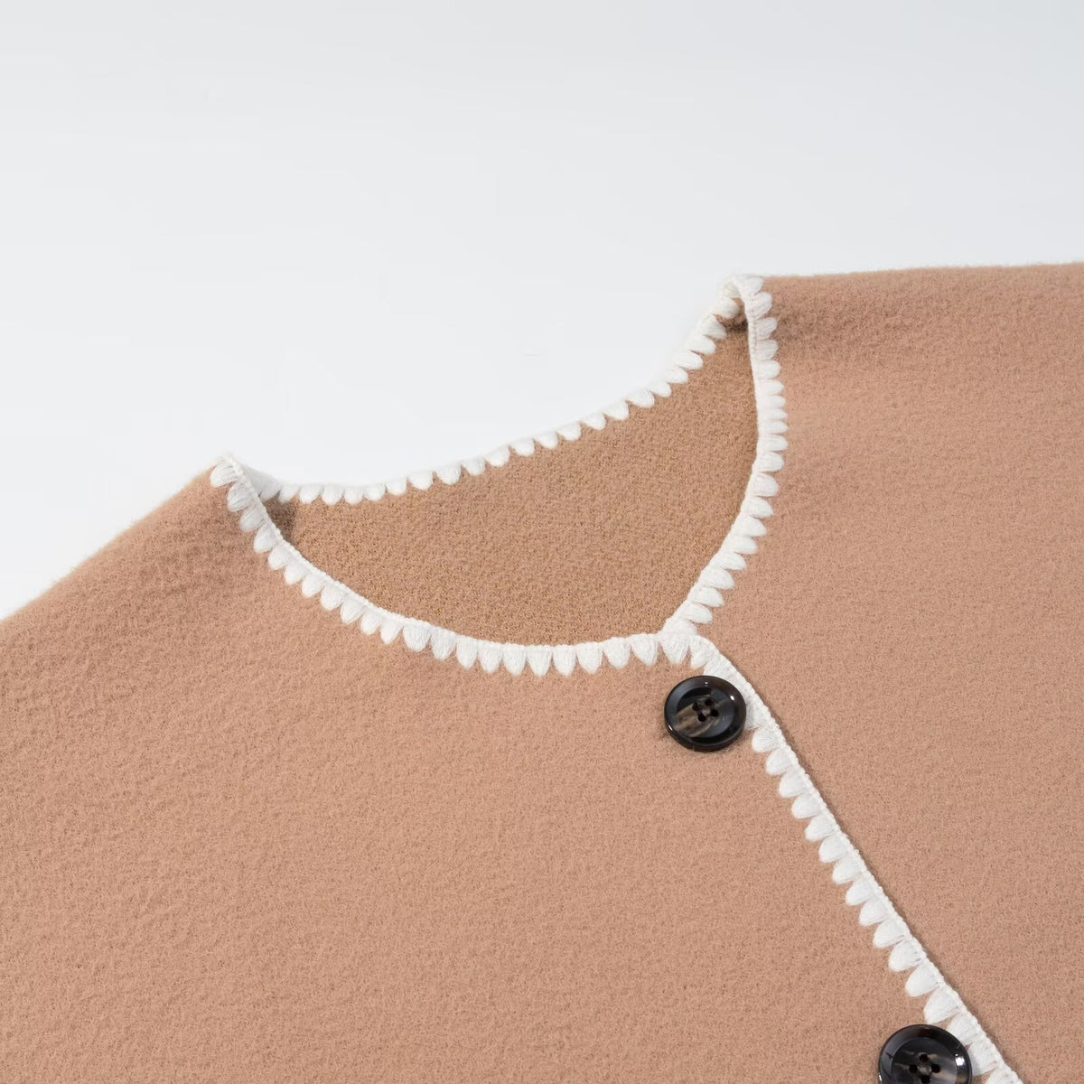 Manteau Col Écharpe Femme – Coupe Oversize Élégante Boutons