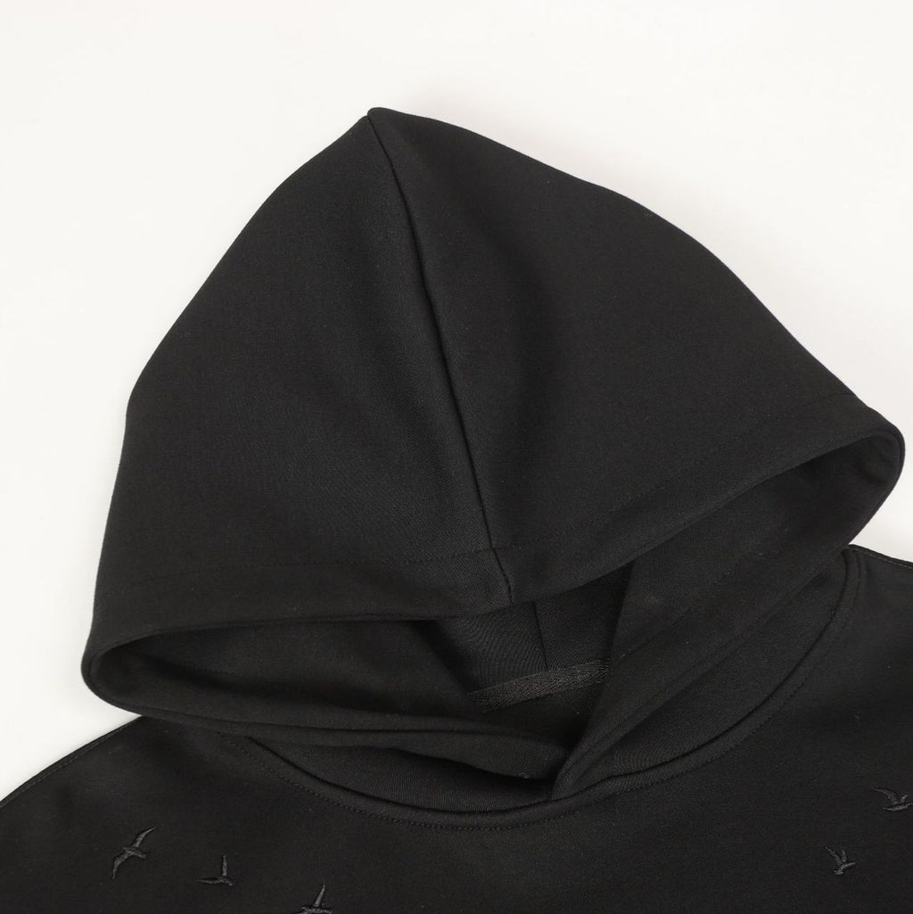 Sweat à capuche homme ample à broderies discrètes