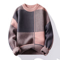 Pull homme à motifs géométriques et col rond