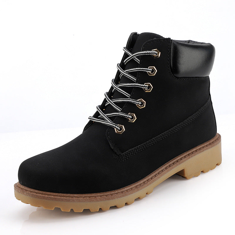 Bottines homme à lacets et semelle crantée