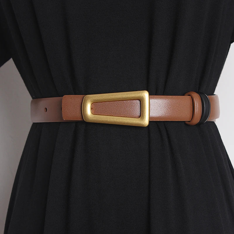 Ceinture Fine Femme Cuir Véritable – Style Runway, Corset & Décoration de Robe