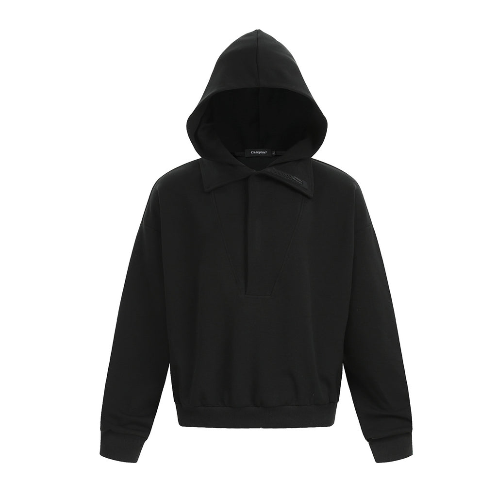 Sweat homme à capuche et col rabattu – Coupe ample