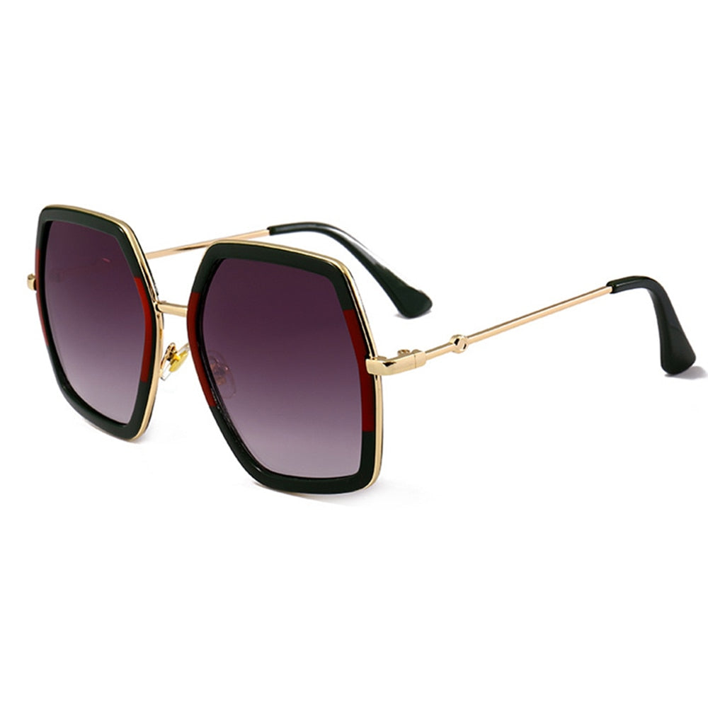 Women's Square Sunglasses – Mirrored Lenses, Acetate Frame, Party & Beach Style