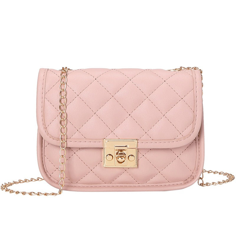 Bestickte quadratische Mini-Tasche Damen – Trendige Kettentasche