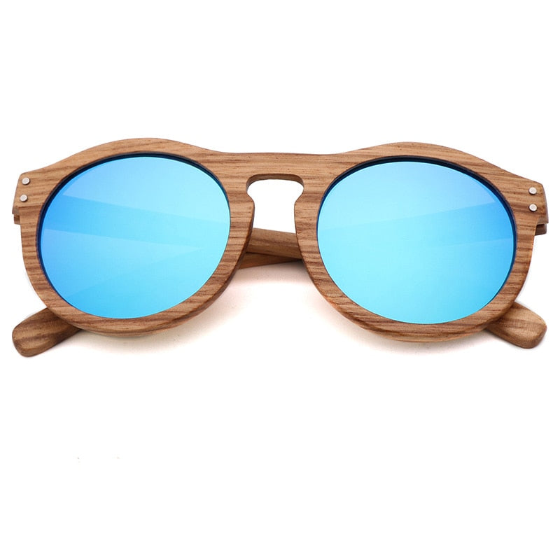 Lunettes de Soleil en Bois de Zèbre – Polarisées UV400 Homme & Femme
