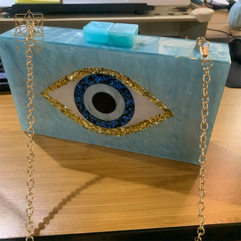 Sequin Eye Evening Bag – Women's Luxury Acrylic Clutch