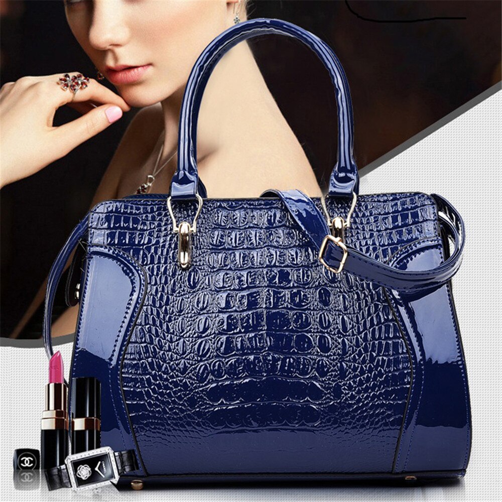 Women's Crocodile Pattern Handbag – Multifunction Faux Leather Shoulder & Crossbody Bag