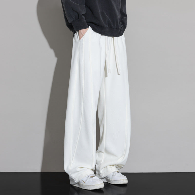 Pantalon homme jambe droite ample – Casual confort, du L au 9XL