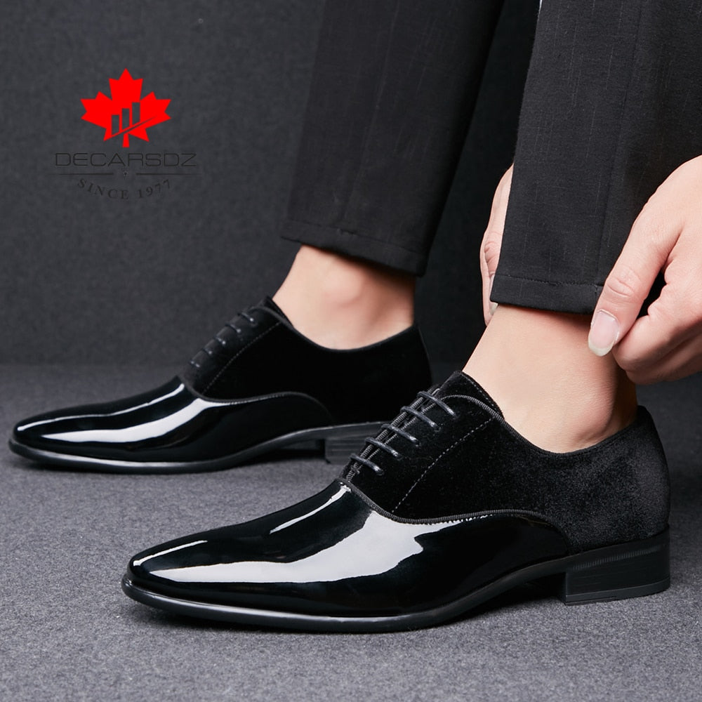 DECARSDZ Men's Dress Shoes – Comfortable Leather for Weddings and Office