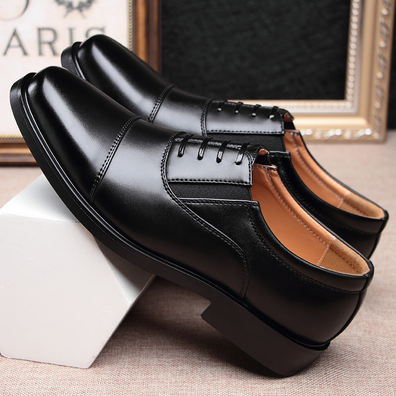 Chaussures Officier Homme – Cuir Vache Noir, Bout Pointu, Style Business & Sécurité