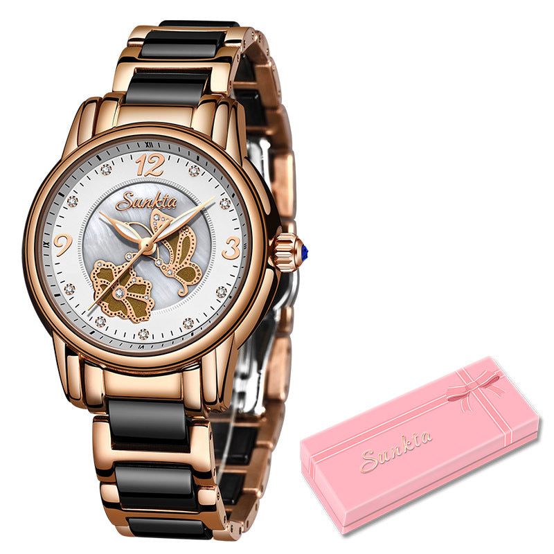 Lige – Montre Céramique Femme Élégante Waterproof