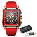 Lige Herrenuhr quadratisch Chronograph – 30M wasserdicht