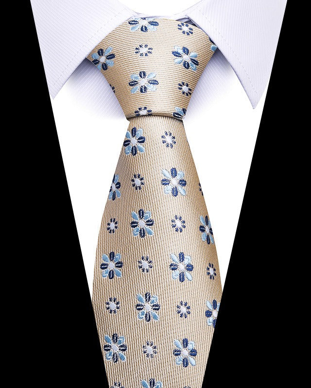 Cravate homme rayée en polyester – 8 cm