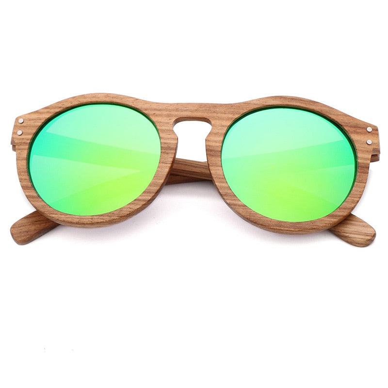 Lunettes de Soleil en Bois de Zèbre – Polarisées UV400 Homme & Femme