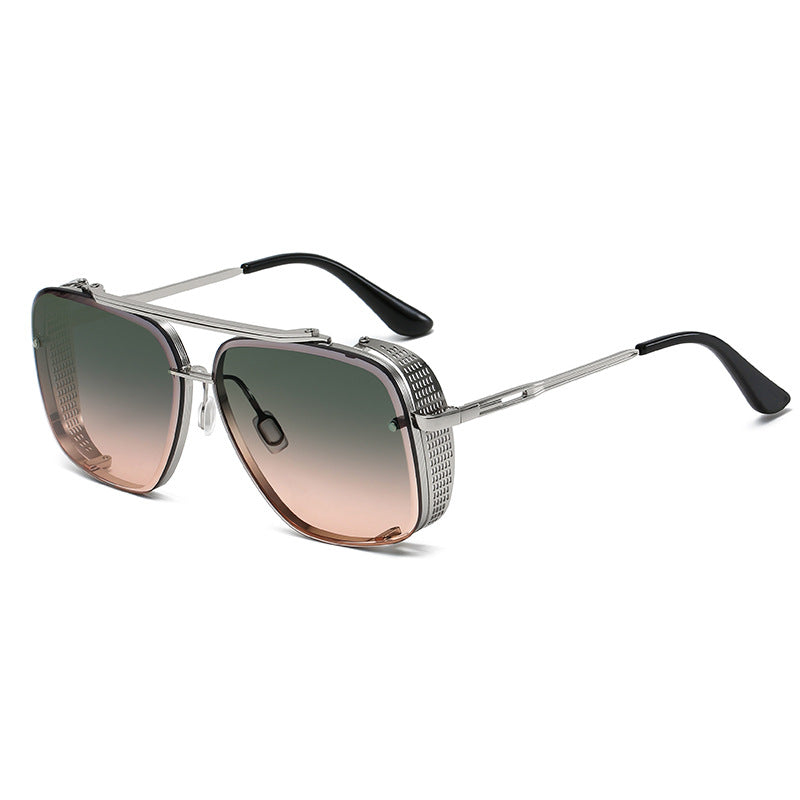 Lunettes de Soleil Double Pont Métal Style Punk Hip-Hop — UV400 Unisexe