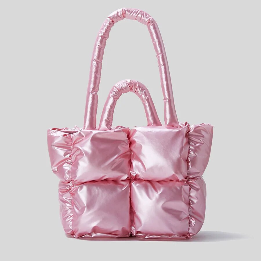 Women's Fluorescent Quilted Tote Bag – Large Laser Nylon Format
