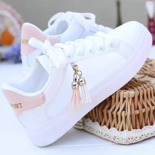 Women’s Breathable Sneakers – Mesh, Flat Sole, Lace-up, Casual & Sport