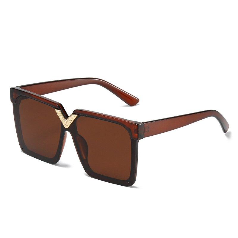 Quadratische Oversized-Einscheiben-Sonnenbrille – UV400-Schutz für Damen & Herren