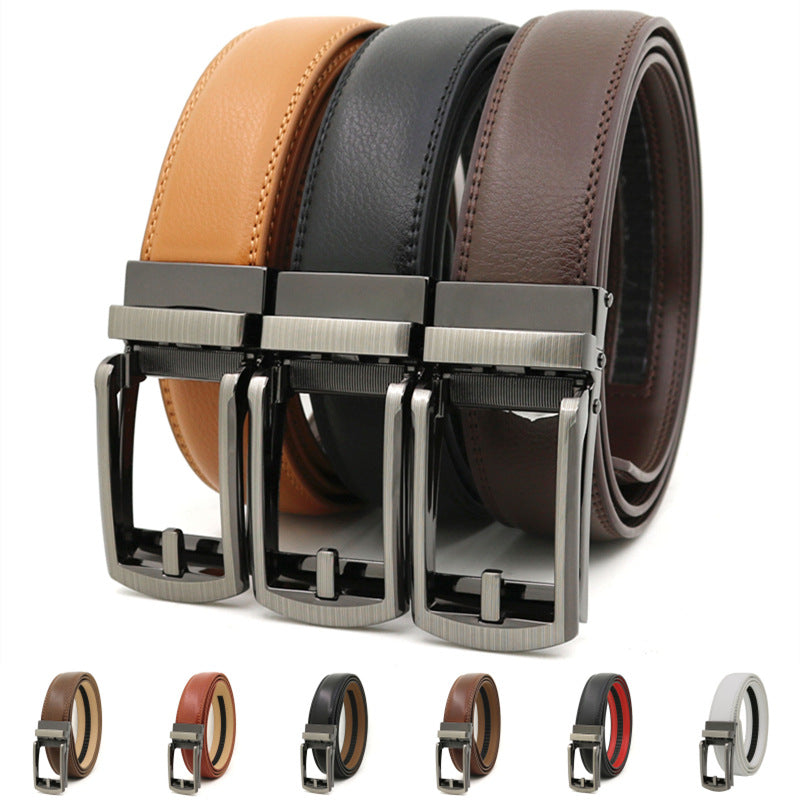Ceinture homme en cuir à boucle automatique – 3,1 cm