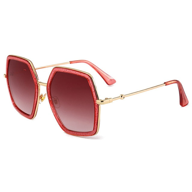Quadratische Damen-Sonnenbrille – verspiegelte Gläser, Acetatrahmen, Party- & Strand-Style