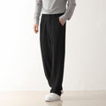 Pantalon habillé homme à pinces, coupe droite ample