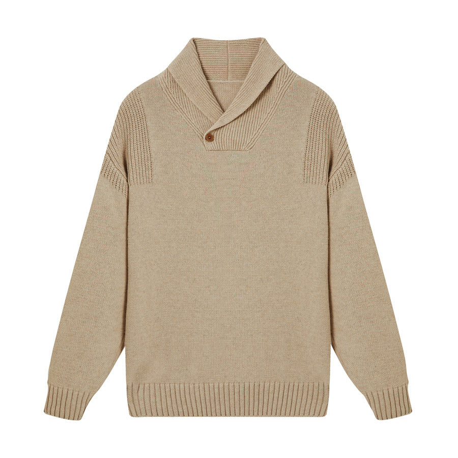 Pull Homme en Maille à Col Montant – Manches Longues