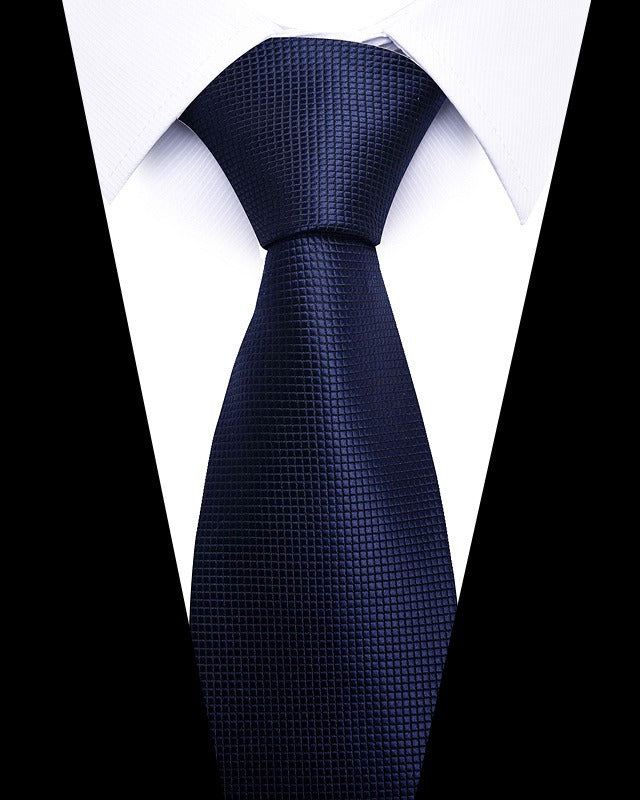 Cravate homme rayée en polyester – 8 cm