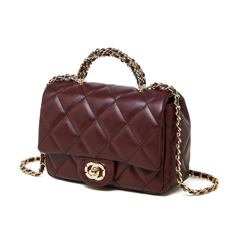 Quilted Handbag with Metal Chain – Small Size, Urban Minimalist Style