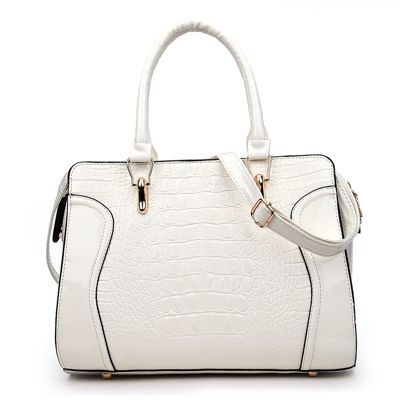 Women's Crocodile Pattern Handbag – Multifunction Faux Leather Shoulder & Crossbody Bag