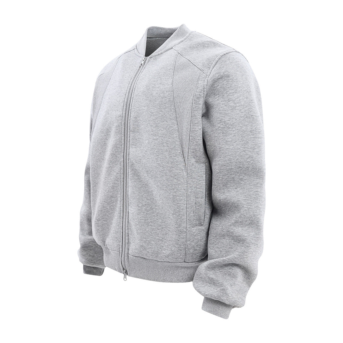Sweat zippé homme à col montant – Coupe ample