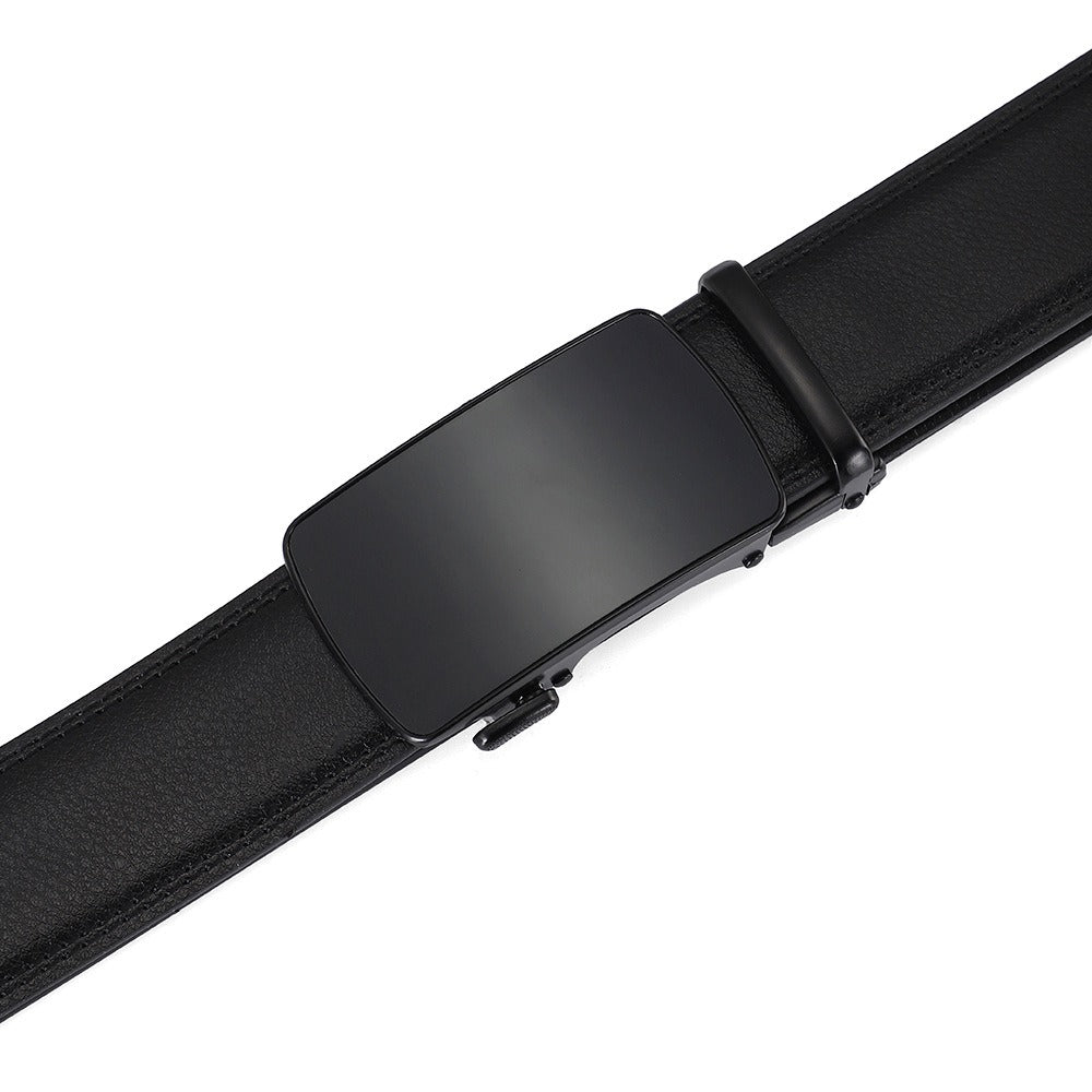 Ceinture homme en croûte de cuir à boucle automatique