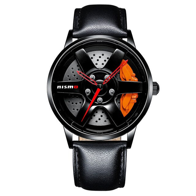 Nibosi Herrenuhr Sportfelgen-Design — Quarz, Wasserdicht, Luxuriöser Racing-Stil