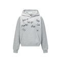 Sweat homme à capuche imprimé à inscriptions, coupe ample