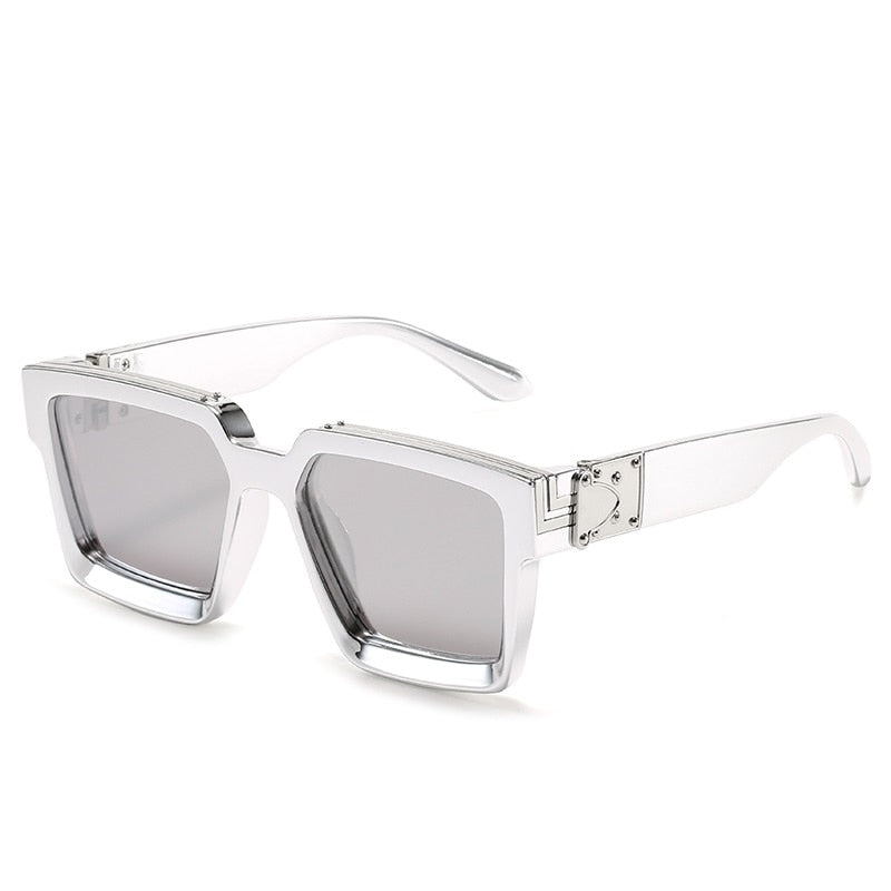 CRIXALIS Steampunk-Sonnenbrille – Quadratischer Vintage-Stil, 21 Farben, Unisex