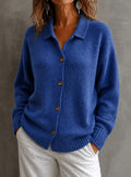 Veste cardigan à manches longues boutonnée