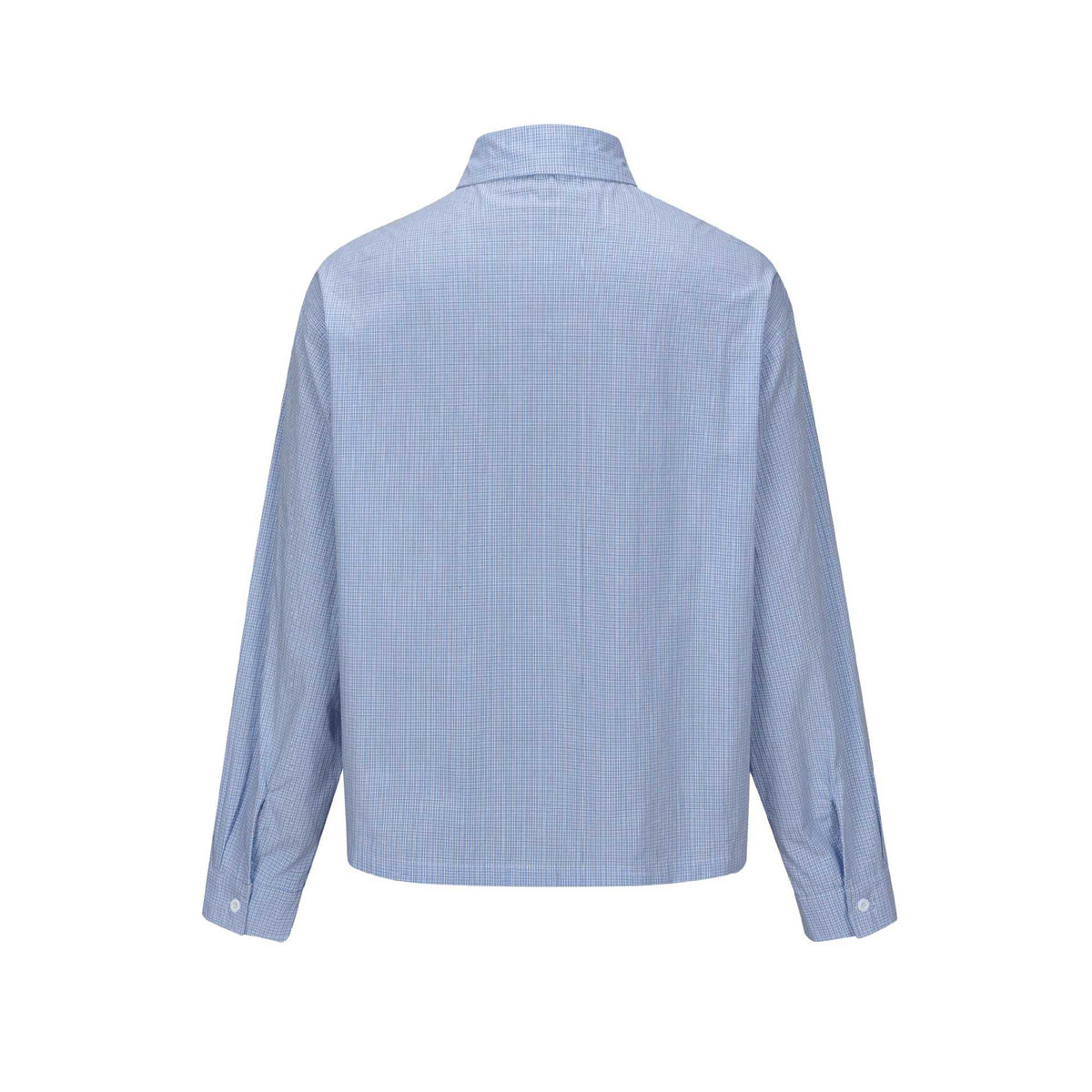 Chemise homme bleue à petits carreaux – Manches longues