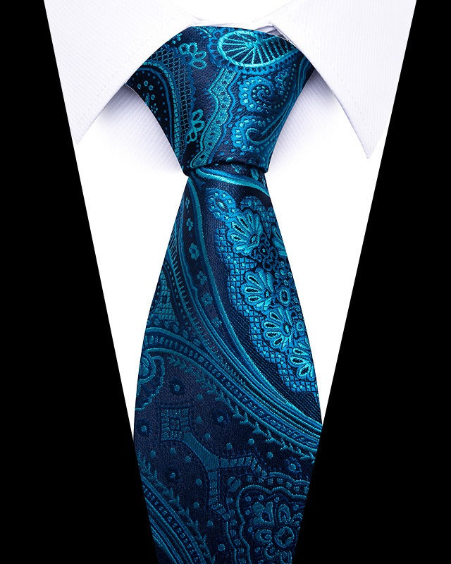Cravate homme rayée en polyester – 8 cm