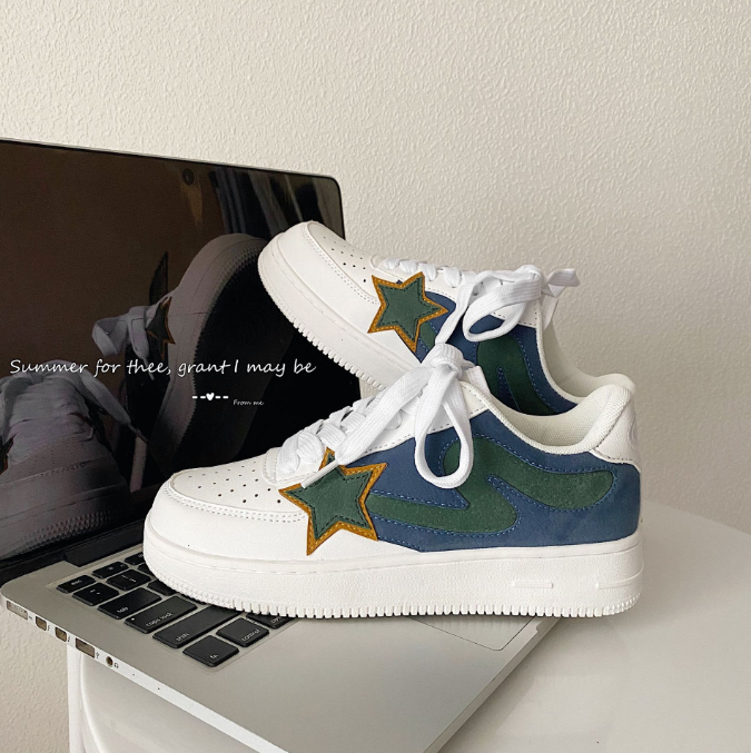 Baskets Basses Style Air Force Semelle Épaisse – Mixte Respirant